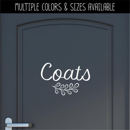 Coats with Leaves Vinyl Decal/Sticker