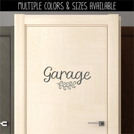 Garage with Leaves Vinyl Decal/Sticker