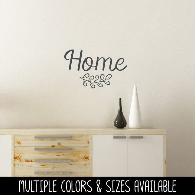 Home with Leaves Vinyl Decal/Sticker