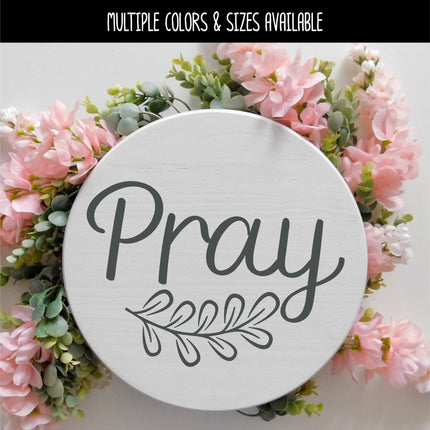Pray with Leaves Vinyl Decal/Sticker