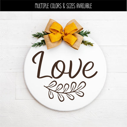 Love with Leaves Vinyl Decal/Sticker