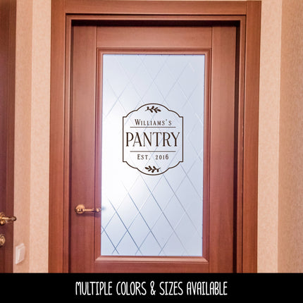 Custom Pantry Vinyl Decal/Sticker