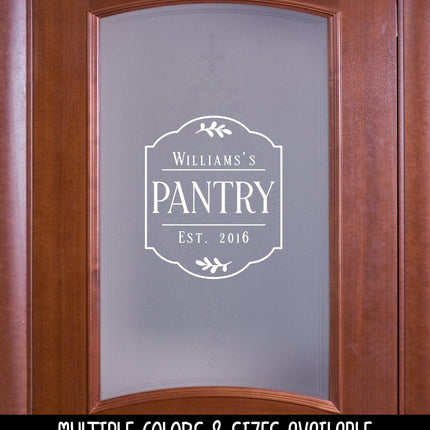 Custom Pantry Vinyl Decal/Sticker