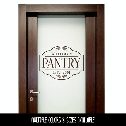 Custom Pantry Vinyl Decal/Sticker