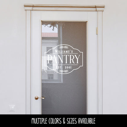 Custom Pantry Vinyl Decal/Sticker