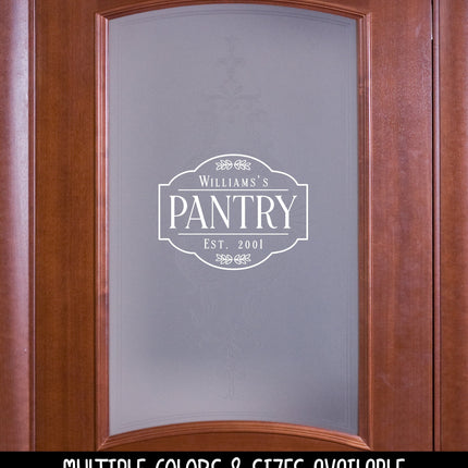Custom Pantry Vinyl Decal/Sticker
