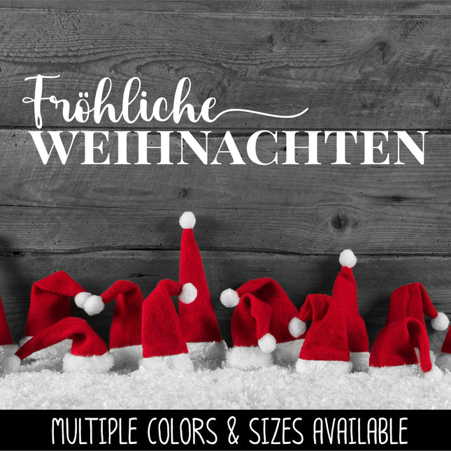 Frohliche Weihnachten Vinyl Decal/Sticker