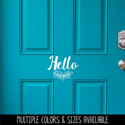 Hello with Branch Vinyl Decal/Sticker