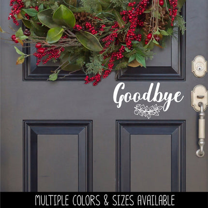 Goodbye with Branch Vinyl Decal/Sticker