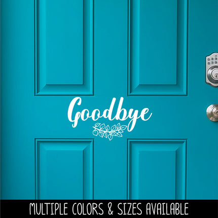 Goodbye with Branch Vinyl Decal/Sticker