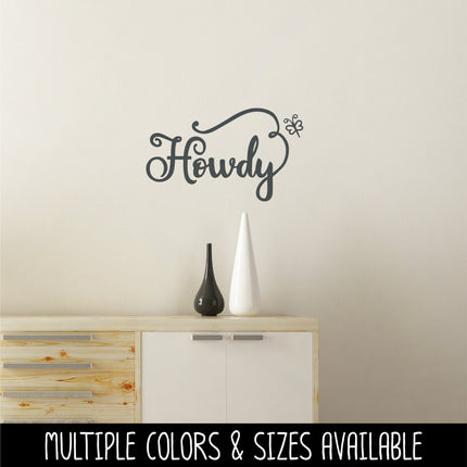 Howdy with Dragonfly Vinyl Decal/Sticker