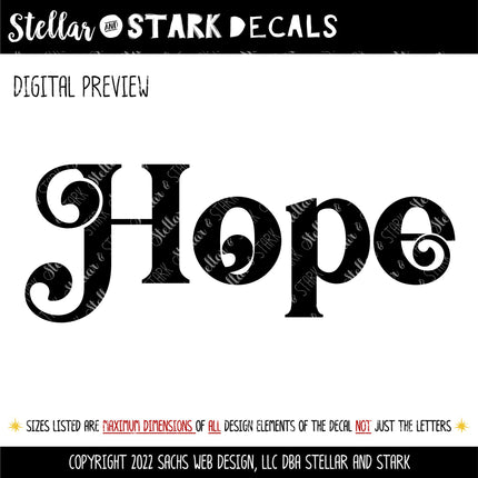 Chunky Hope Vinyl Decal/Sticker