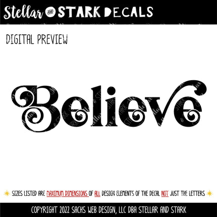 Chunky Believe Vinyl Decal/Sticker
