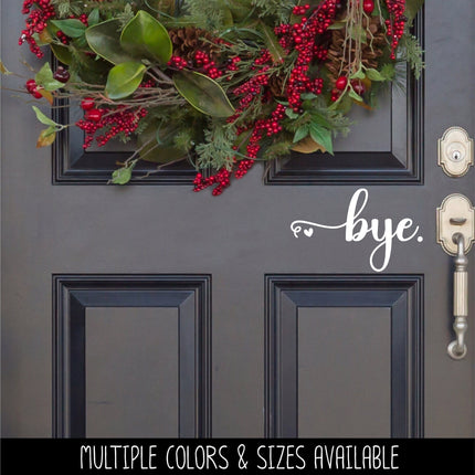 Cursive Bye Heart Vinyl Decal/Sticker