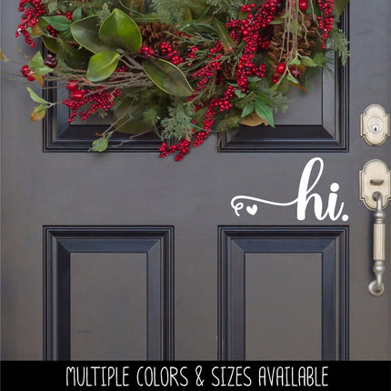 Hi with Heart Vinyl Decal/Sticker