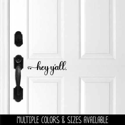 Hey Y'all with Heart Vinyl Decal/Sticker