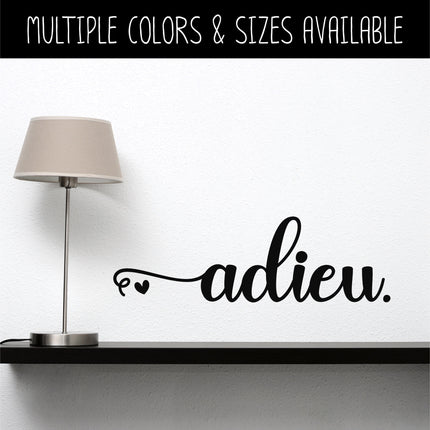 Adieu Heart Vinyl Decal/Sticker