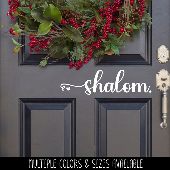 Shalom with Heart Vinyl Decal/Sticker