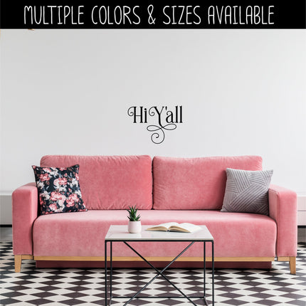 Ornamental Hi Y'all Vinyl Decal/Sticker
