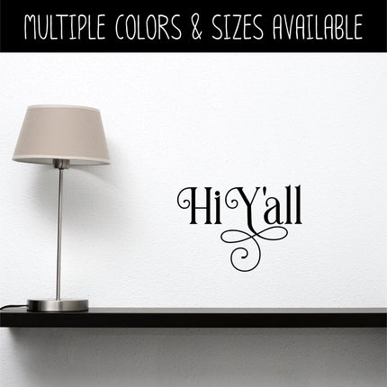 Ornamental Hi Y'all Vinyl Decal/Sticker