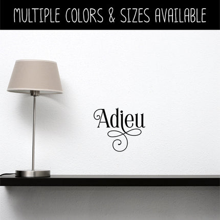 Ornamental Adieu Vinyl Decal/Sticker