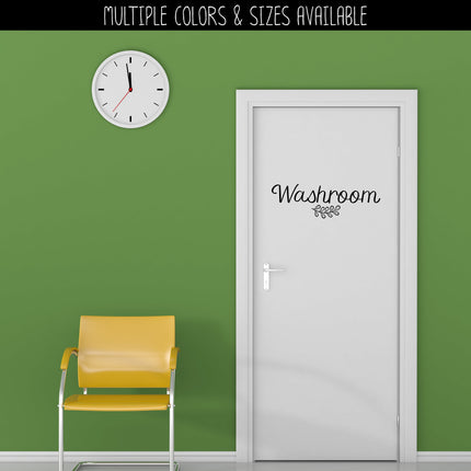Washroom with Leaves Vinyl Decal/Sticker