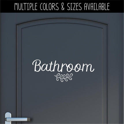 Bathroom with Leaves Vinyl Decal/Sticker