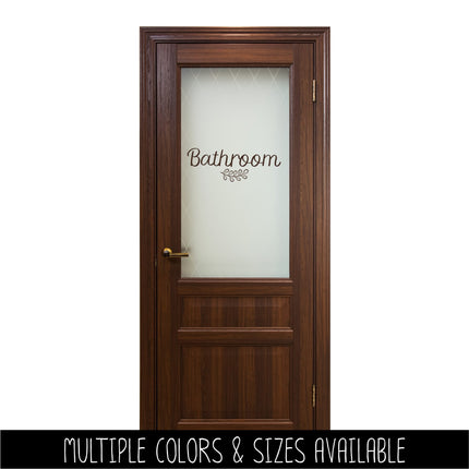 Bathroom with Leaves Vinyl Decal/Sticker