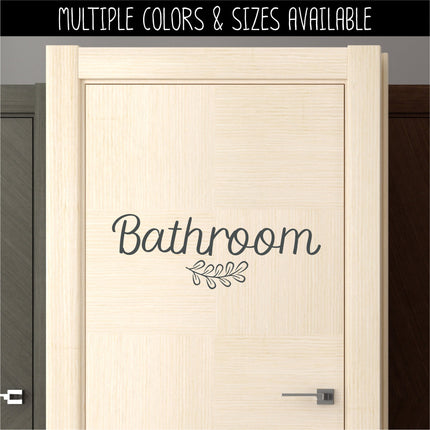 Bathroom with Leaves Vinyl Decal/Sticker