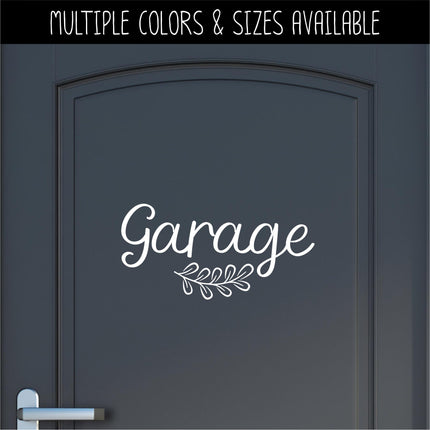 Garage with Leaves Vinyl Decal/Sticker