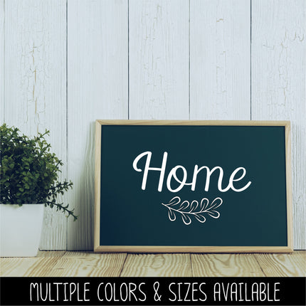 Home with Leaves Vinyl Decal/Sticker