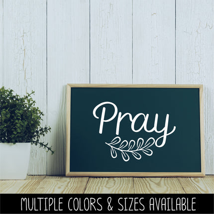 Pray with Leaves Vinyl Decal/Sticker