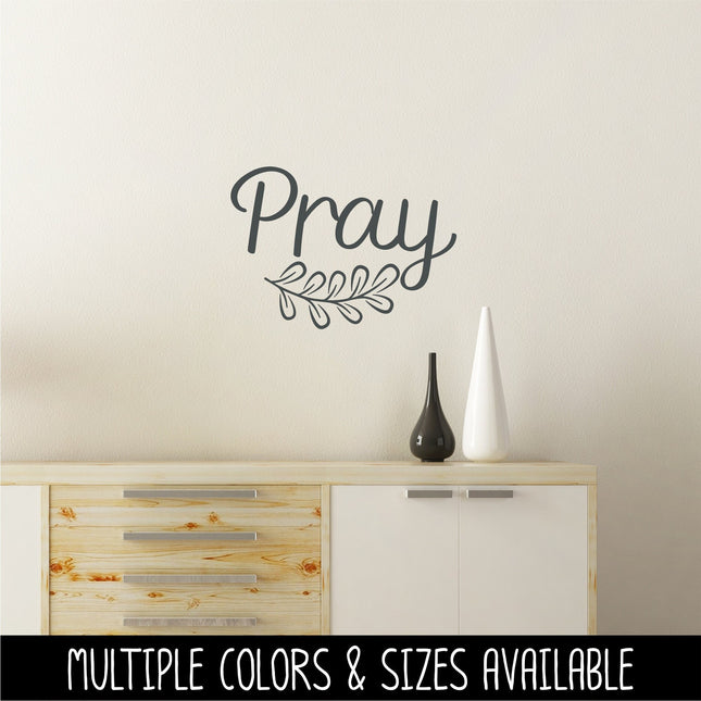 Pray with Leaves Vinyl Decal/Sticker