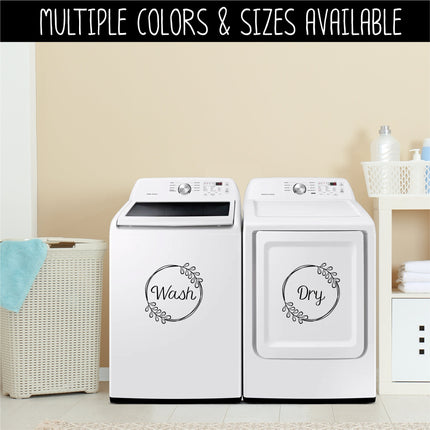 Wash Dry Leaf Wreath Vinyl Decal/Sticker Set