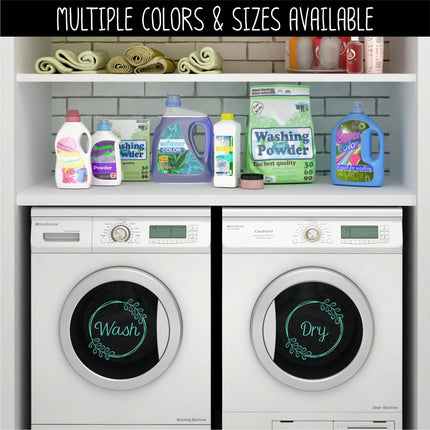Wash Dry Leaf Wreath Vinyl Decal/Sticker Set