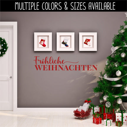 Frohliche Weihnachten Vinyl Decal/Sticker
