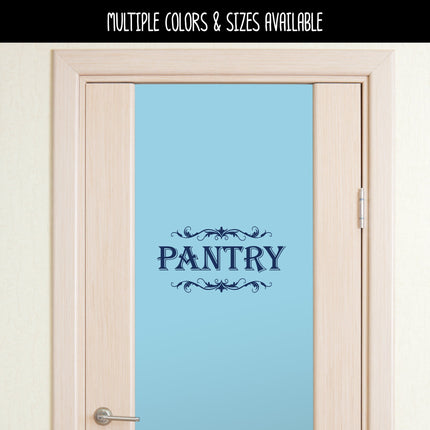 Pantry with Scroll Vinyl Decal/Sticker