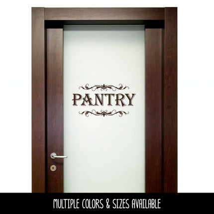 Pantry with Scroll Vinyl Decal/Sticker