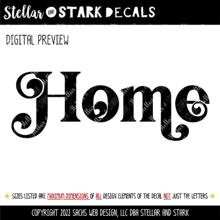 Chunky Home Vinyl Decal/Sticker