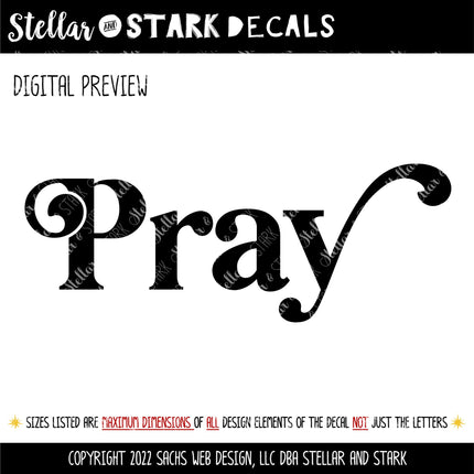 Chunky Pray Vinyl Decal/Sticker
