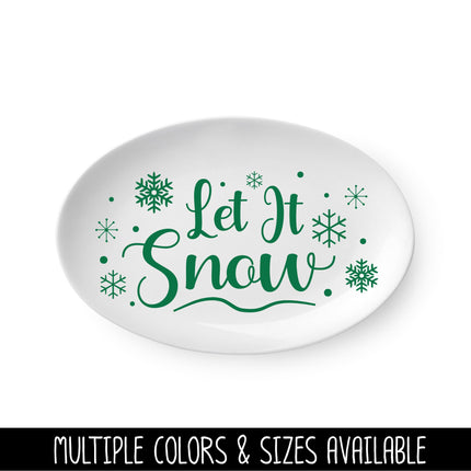 Let It Snow with Snowflakes Vinyl Decal/Sticker