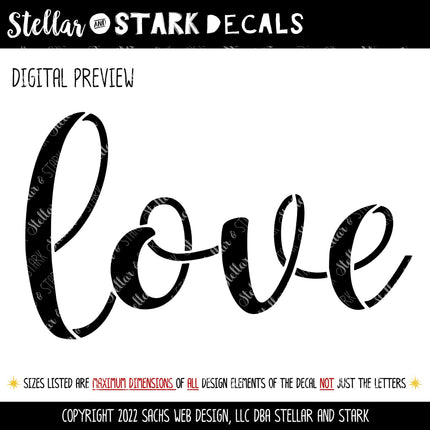 Love Vinyl Decal/Sticker