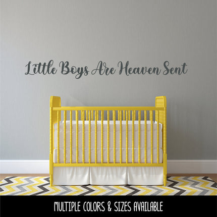 Little Boys Are Heaven Sent Vinyl Decal/Sticker