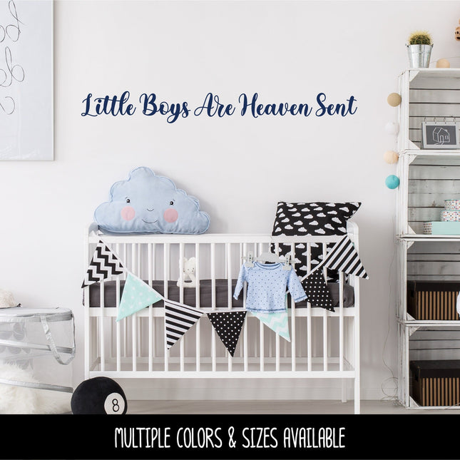 Little Boys Are Heaven Sent Vinyl Decal/Sticker