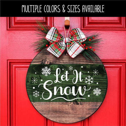 Let It Snow with Snowflakes Vinyl Decal/Sticker