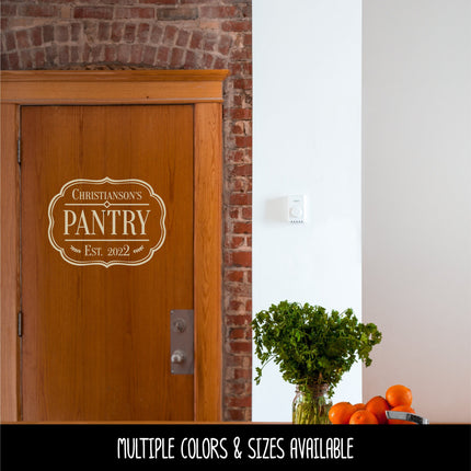 Custom Pantry Vinyl Decal/Sticker