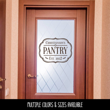 Custom Pantry Vinyl Decal/Sticker
