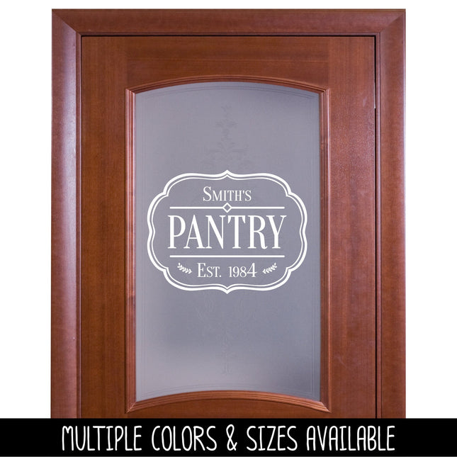 Custom Pantry Vinyl Decal/Sticker