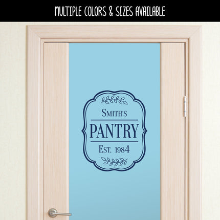 Custom Pantry Vinyl Decal/Sticker