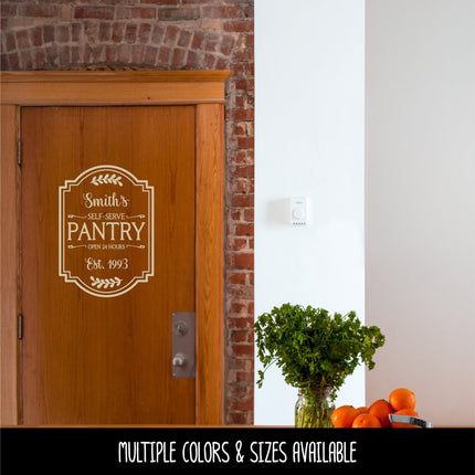 Custom Pantry Vinyl Decal/Sticker